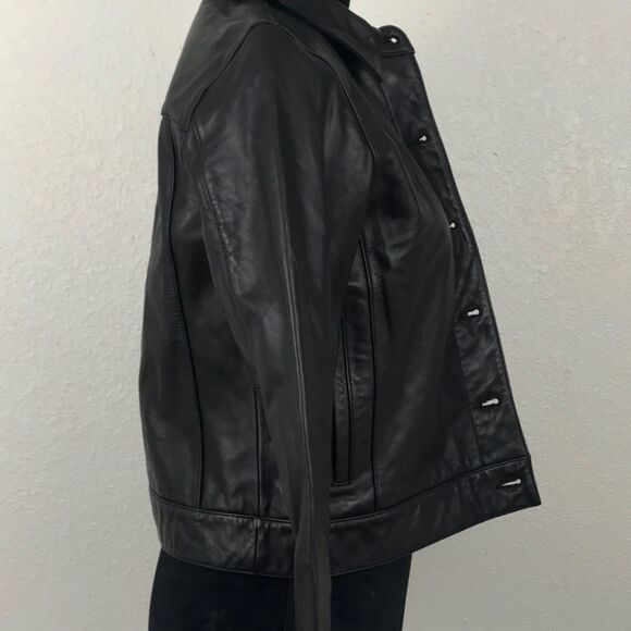 100% Leather Jacket - Black - Picture 4 of 7